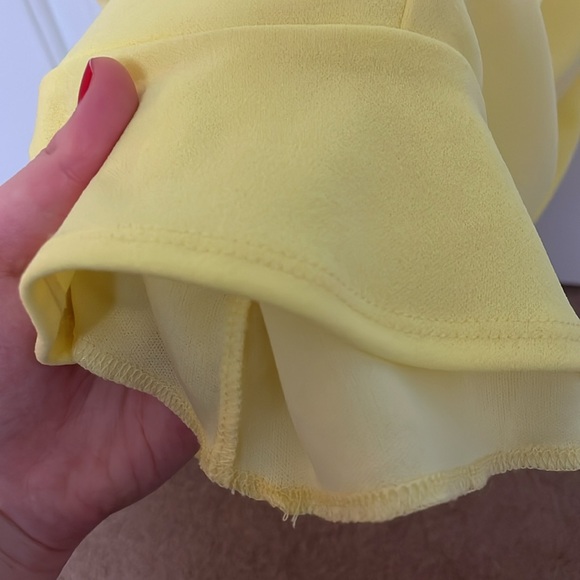 Lucy in the Sky Capri Ruffle Tie Mini Dress in Yellow - Picture 8 of 13